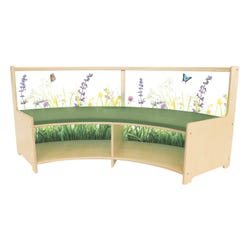 Nature View Curve Out Sofa, 56-3/4 x 17 x 24-1/4 Inches 2087376