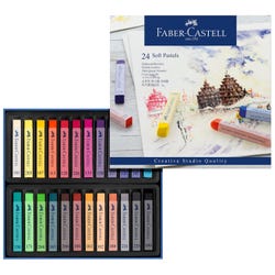 Faber-Castell Creative Studio Soft Pastels, Full Stick, Assorted Colors, Set of 24
