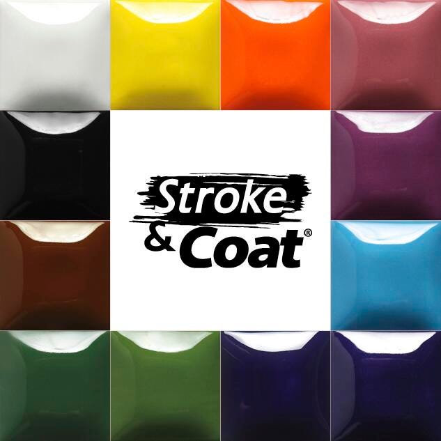 Mayco Stroke & Coat Wonderglaze Glaze Set A, 2 Ounces, Assorted Colors, Set of 12 Item Number 229167