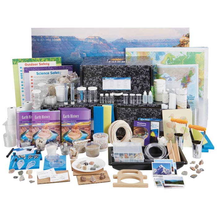 FOSS Next Generation Middle School Earth History Complete Kit, Print and Digital Edition, with 160 Seats Digital Access