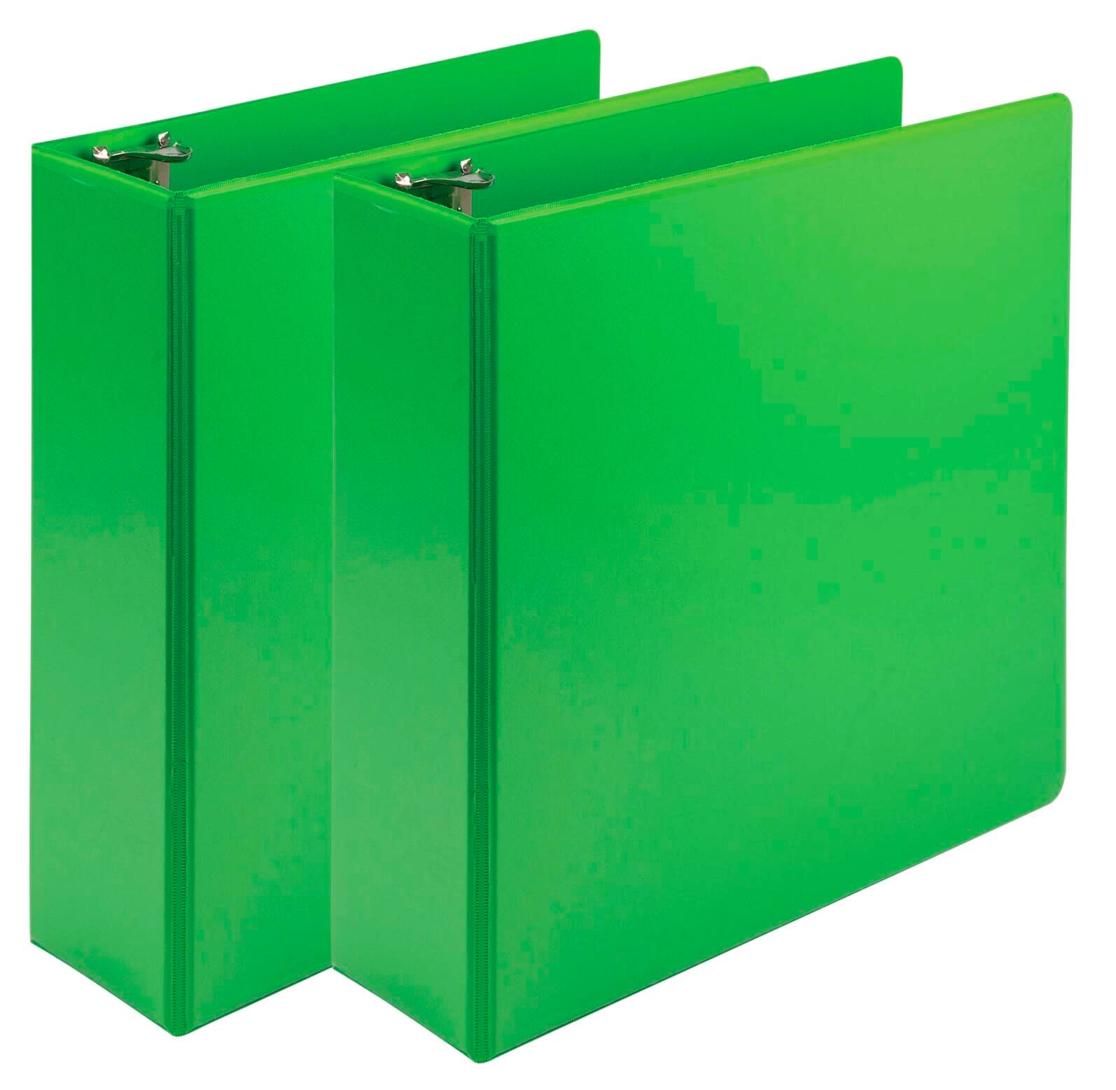 Samsill Earth's Choice Fashion View Binders, Round Ring, 3 Inch, Lime, Pack of 2 2130291
