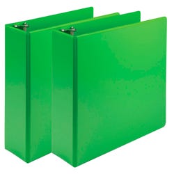 Samsill Earth's Choice Fashion View Binders, Round Ring, 3 Inch, Lime, Pack of 2 2130291