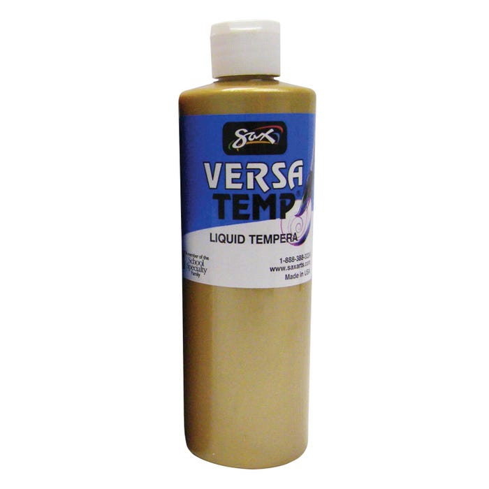 Sax Versatemp Heavy-Bodied Tempera Paint, 1 Pint, Metallic Gold
