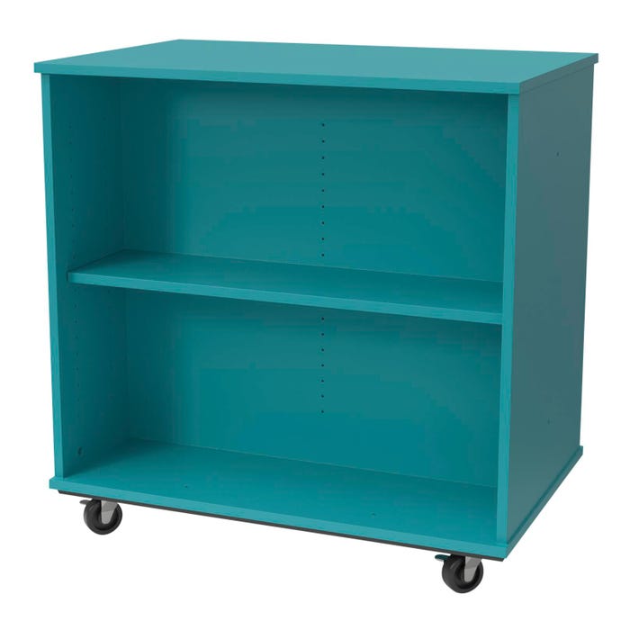 Classroom Select Expanse Series Mobile Storage Bookcase with Locking Casters, Double Sided