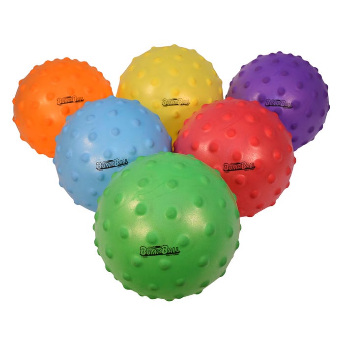 Sportime SloMo BumpBalls Large, 10 Inches, Assorted Colors, Set of 6