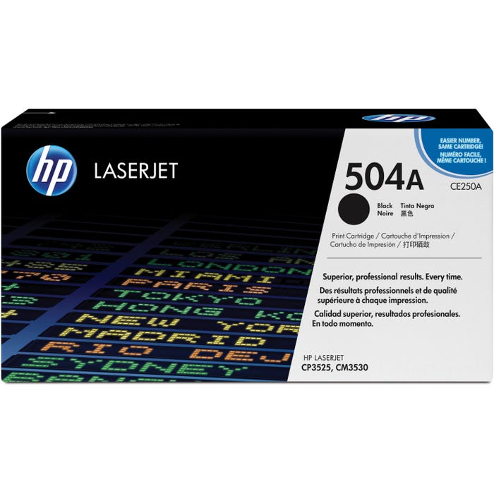 HP 504A Ink Cartridge, CE250A, Black