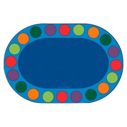 Carpets for Kids Seating Circles Circletime Rug, 6 Feet x 9 Feet, Oval, Multicolored, Item Number 2028024
