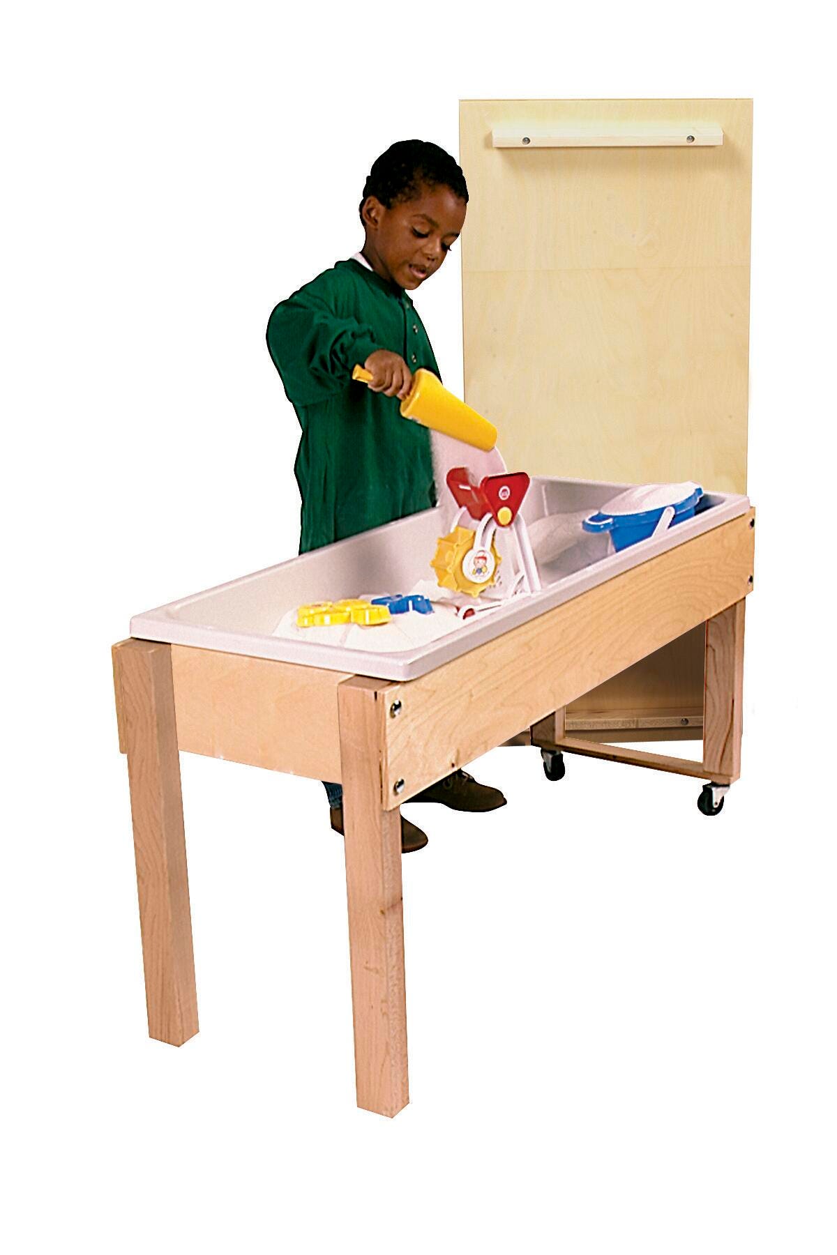 Childcraft Sand and Water Table With Activity Package, 45-7/8 x 17-3/4 x 24-3/4 Inches, Item Number 297293