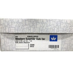 Western States #10 Regular Envelope with Self-Seal, White, Box of 500 2149479