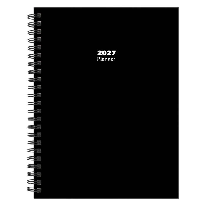 TF Publishing 2027 Medium Weekly/Monthly Planner, 6-1/2 x 8 Inches, Black