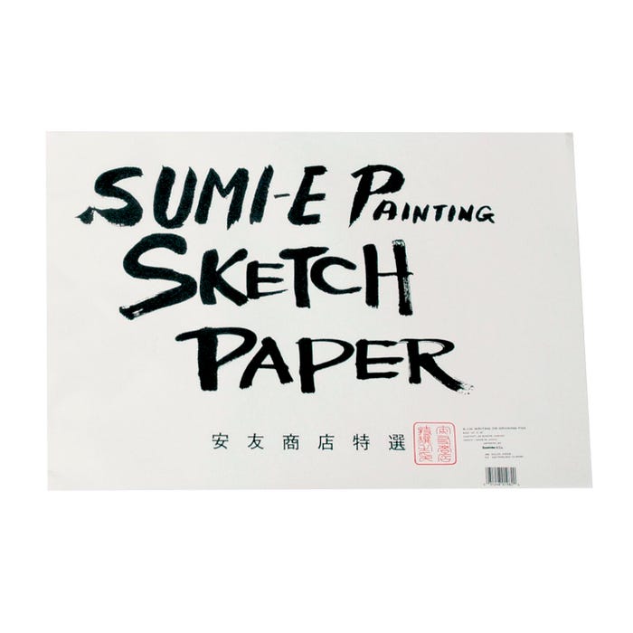 Yasutomo Rice Paper Sketch Pad, 12-1/8 x 18-1/8 Inches, 48 Sheets