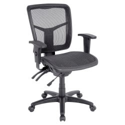 Image for Classroom Select Mid-Back Swivel Task Chair, Silver Seat, Black Mesh Back from School Specialty