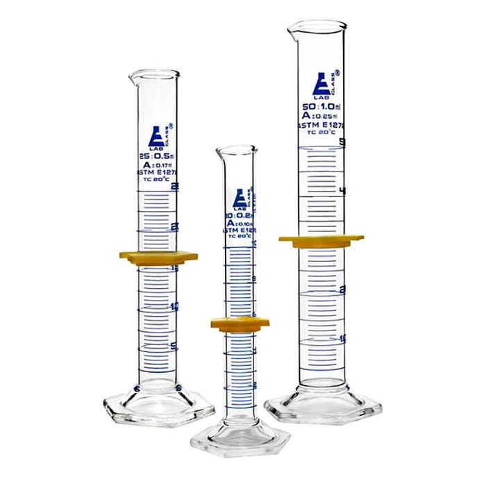 Eisco Labs Measuring Cylinder Set, 10ml, 25ml & 50ml, ASTM, Class A