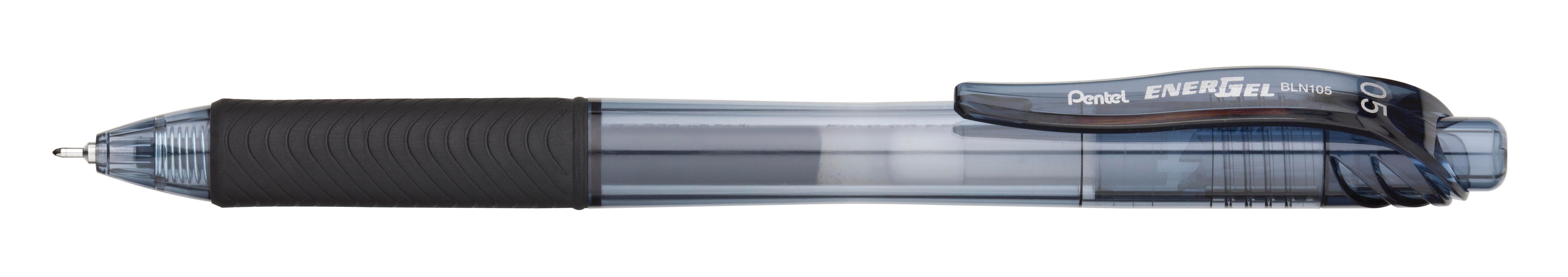 Pentel EnerGel-X Retractable Liquid Gel Pen, 0.5 mm, Black, Pack of 12 1490892