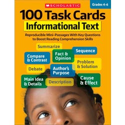 Scholastic 100 Task Cards: Informational Text, Grades 4 to 6 1591707