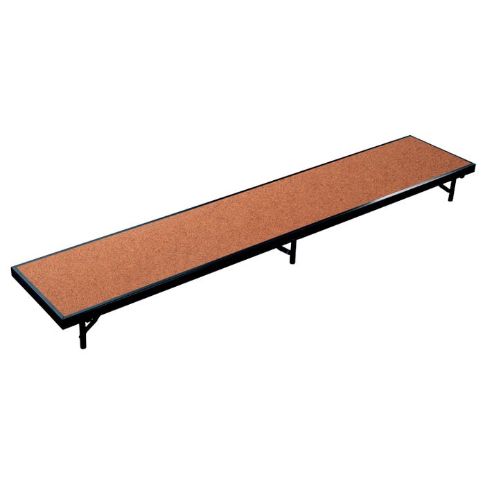 National Public Seating Straight Standing Choral Riser with Hardboard Surface, 96 x 18 x 8 Inches