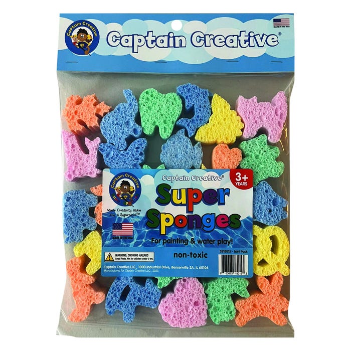 Captain Creative Mini Super Sponges Variety Pack, Set of 24