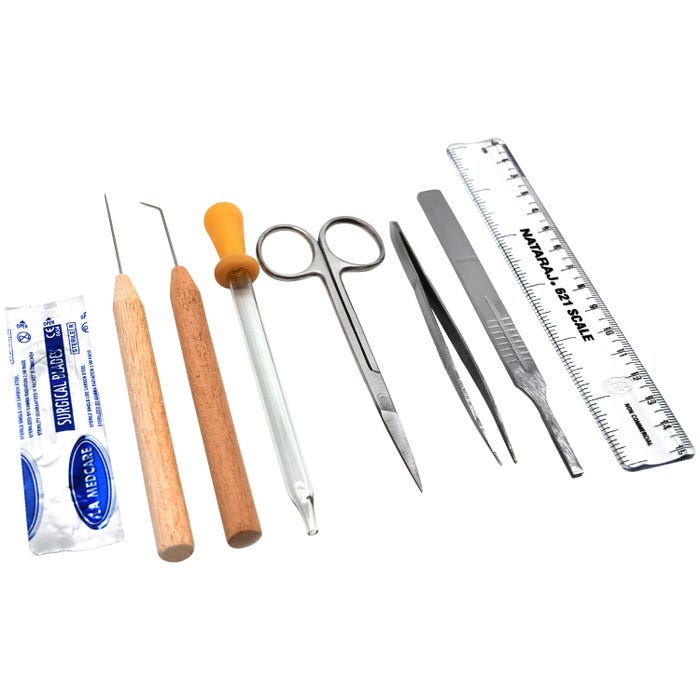 Eisco Labs Dissection Set, Stainless Steel, 9 Instruments with Carrying Case