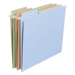 Smead FasTab Hanging File Folder, Letter Size, 1/3 Cut Tabs, Assorted Colors, Pack of 18, Item Number 1377751
