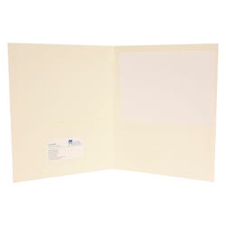 Image for School Smart 2-Pocket Folders with No Brads, White, Pack of 25 from School Specialty