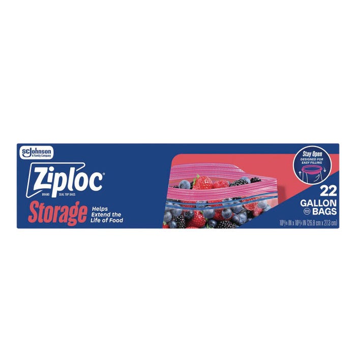 Ziploc Storage Bags, Gallon Size, Pack of 22