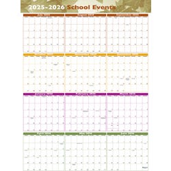 Hammond & Stephens, School Events Wall Calendar, July 2025-June 2026, Set of 5, 24 x 36 Inches 2150943