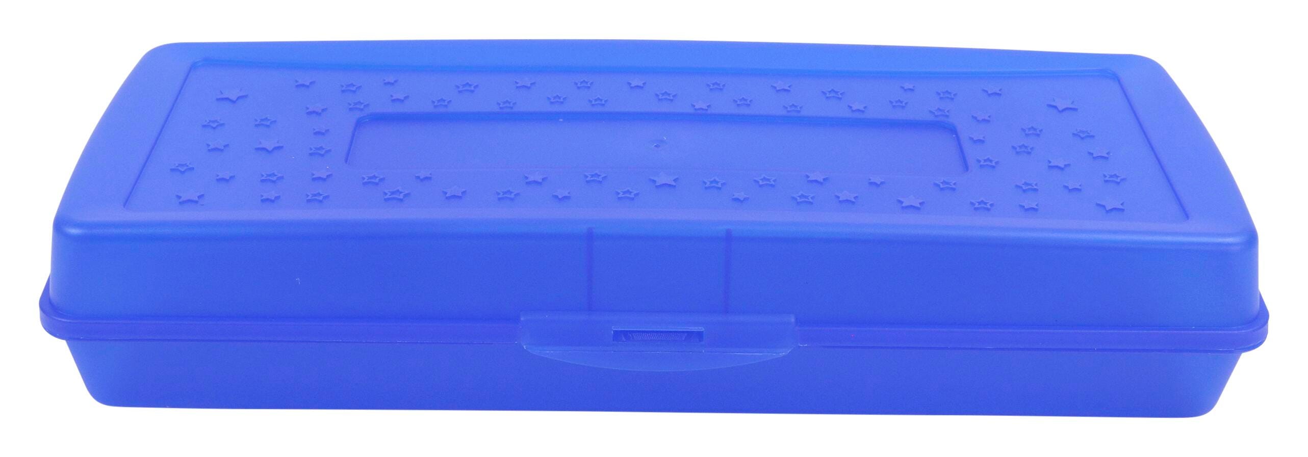 School Smart Long Pencil Box, Blue 2144447