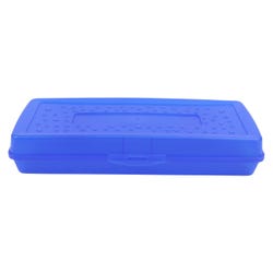 School Smart Long Pencil Box, Blue 2144447