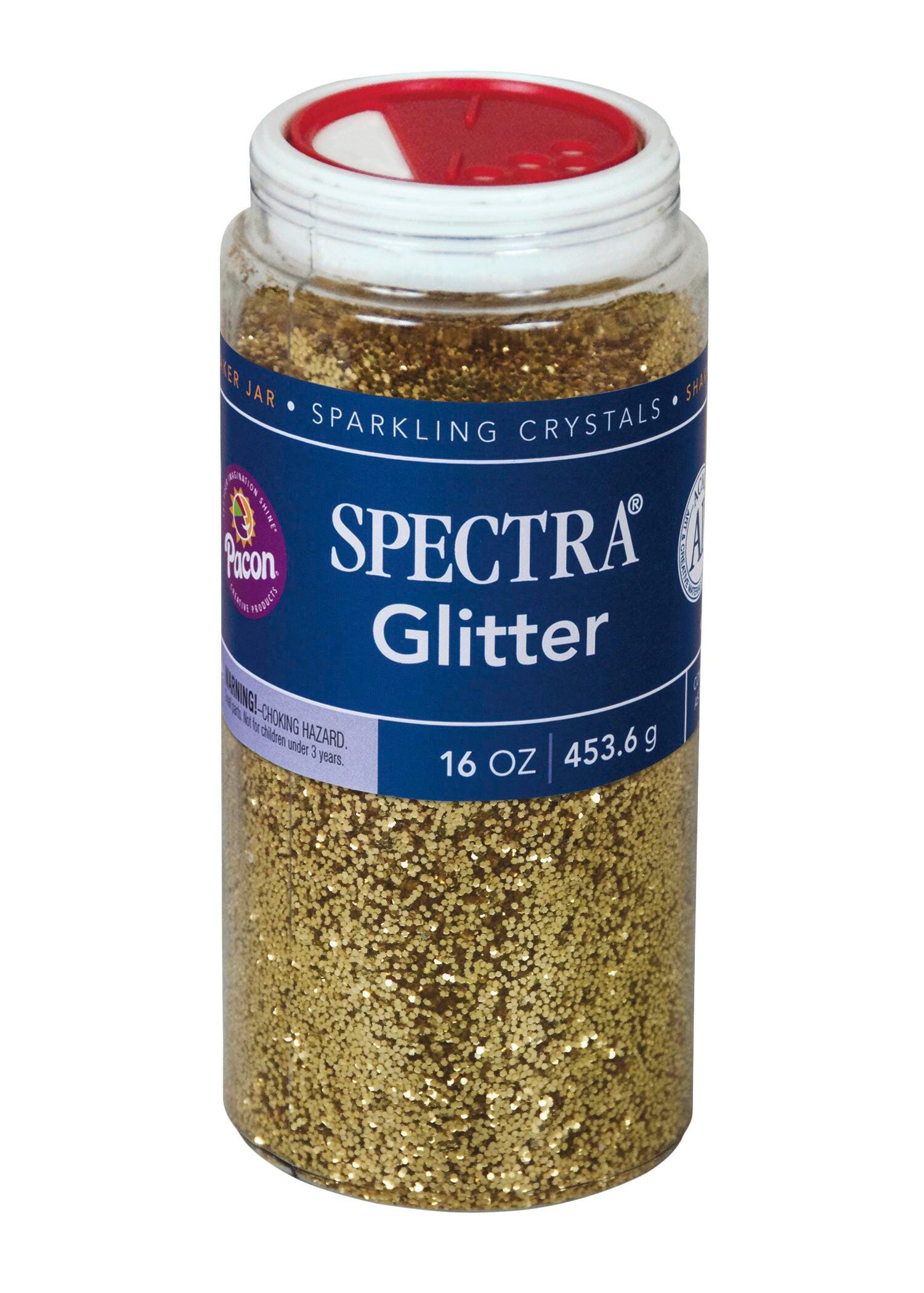 Spectra Arts & Crafts Glitter, Gold, 16 oz., 1 Jar 2153466