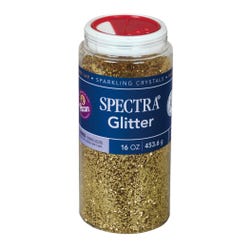 Spectra Arts & Crafts Glitter, Gold, 16 oz., 1 Jar 2153466