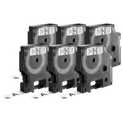 DYMO LabelWriter D1 Labels, 1/2 Inch x 23 Feet, Black on White, Polyester, Pack of 6 2130323