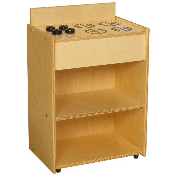 Childcraft ABC Furnishings Play Kitchen Stove, Wooden, 19 x 13 x 28-1/4 Inches