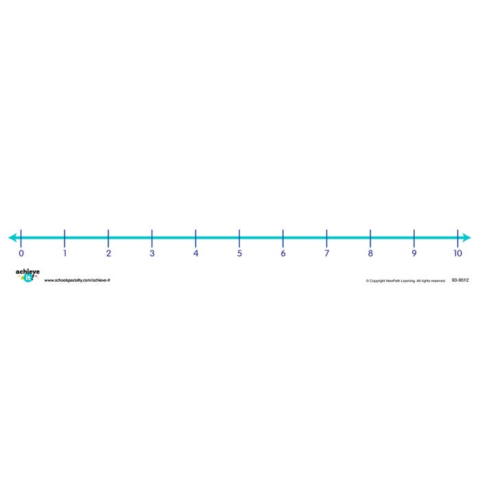 Achieve It! Number Lines 0 to 10, Set Of 10