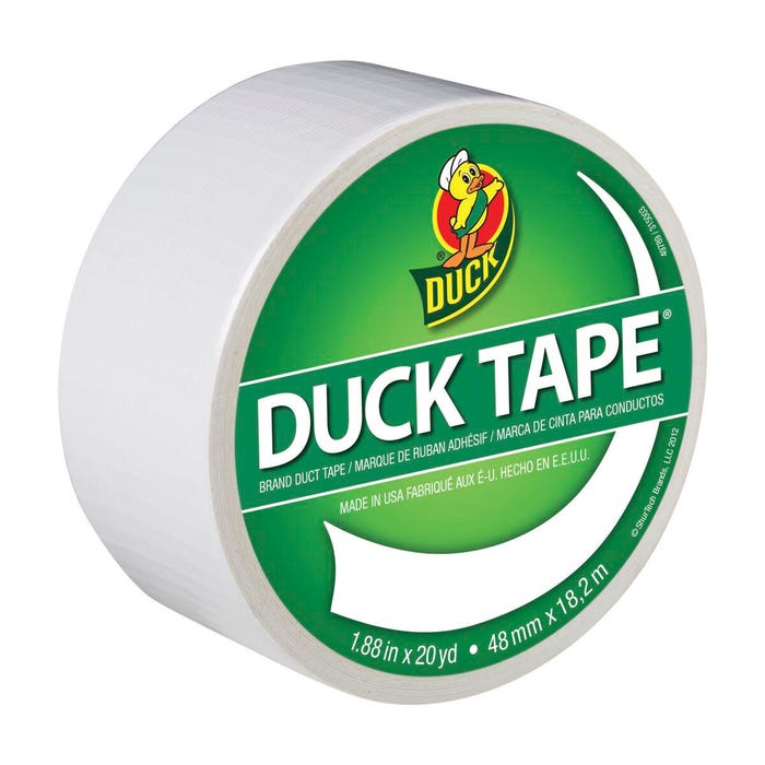Duck Tape Colored Duct Tape, 1-7/8 Inches x 20 Yards, White