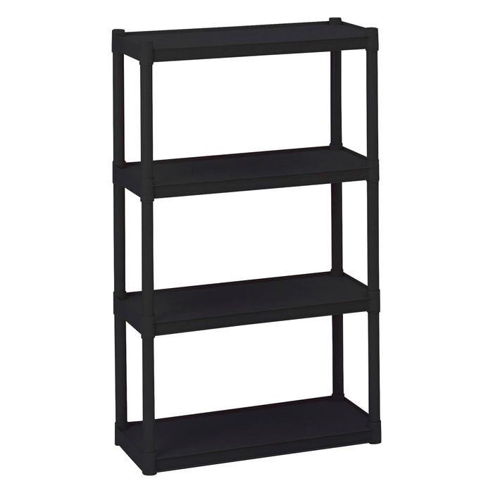 Iceberg Open Storage System, 75 Pounds/Shelf, 32 x 13 x 54 Inches, Black