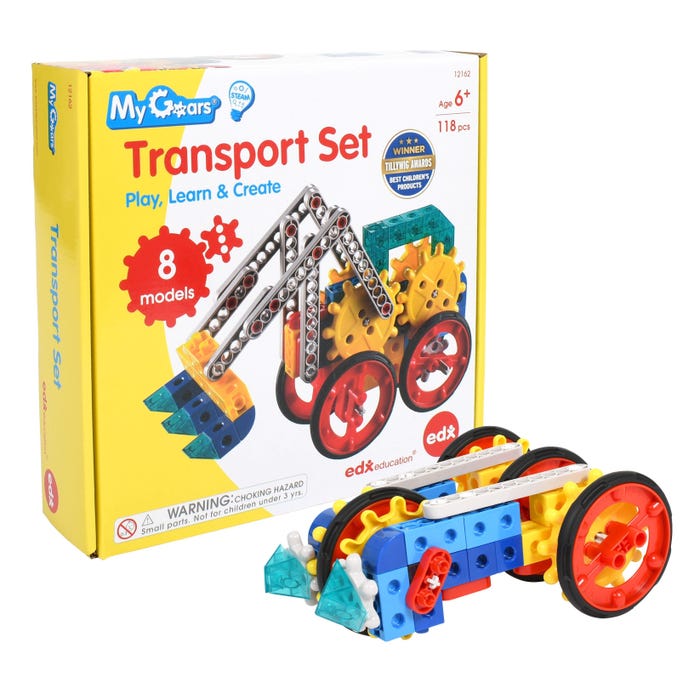 Edx Education My Gears Transport Set, 118 Pieces