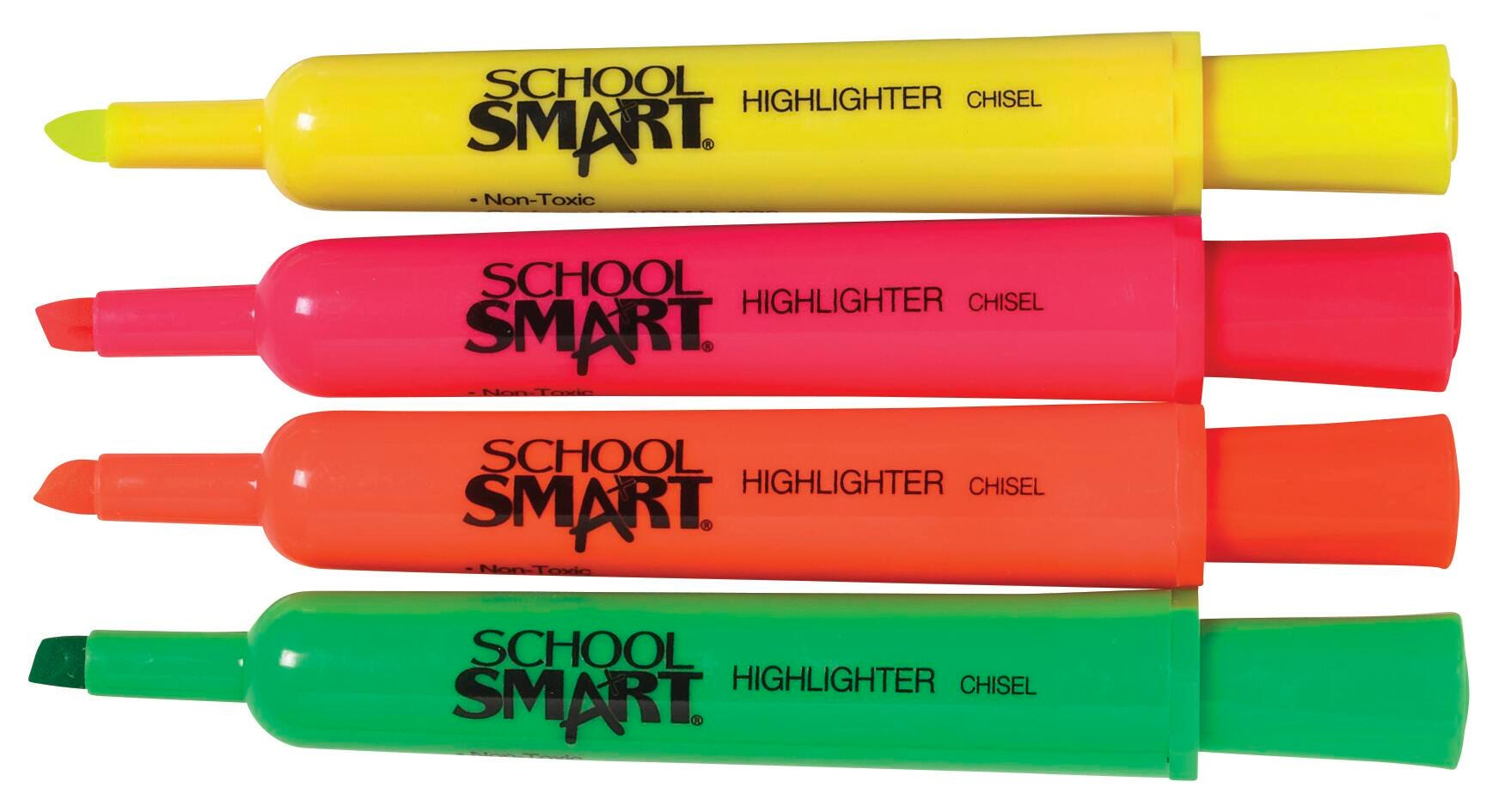 Image for School Smart Tank Style Highlighters, Chisel Tip, Assorted Colors, Pack of 20 from School Specialty