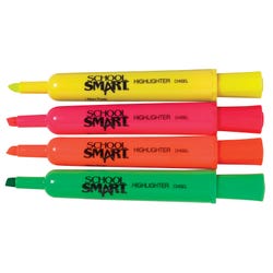 Image for School Smart Tank Style Highlighters, Chisel Tip, Assorted Colors, Pack of 20 from School Specialty