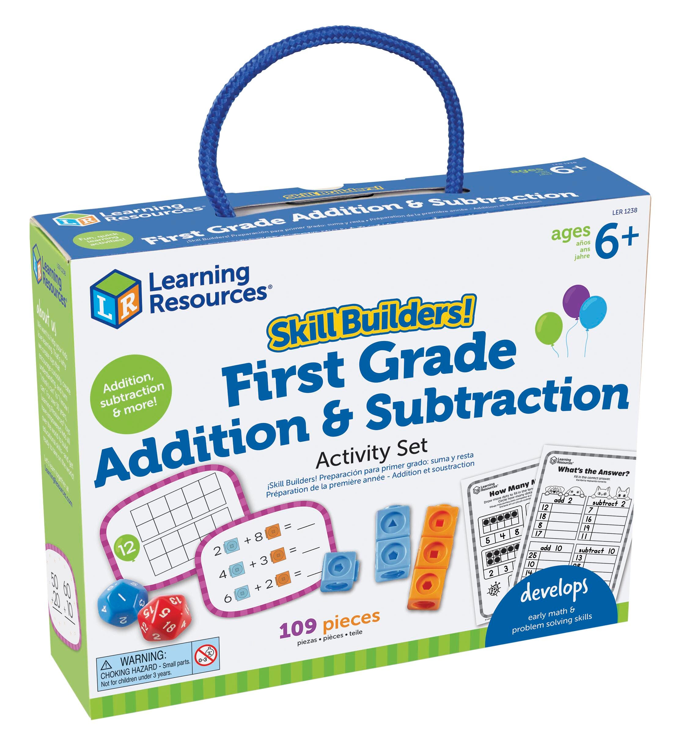 Learning Resources Skill Builders Addition and Subtraction Activity Set, Grade 1 2097314