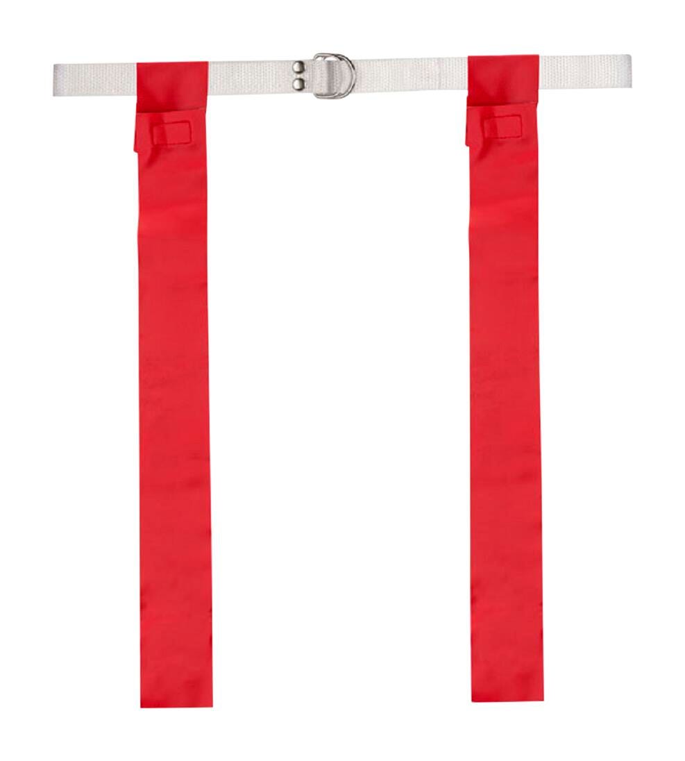 Champion Sports Flag Football Flag Belt, 1 Inch, Red, Set of 12 018783