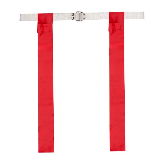 Champion Sports Flag Football Belts, 1 Inch, Red, Set of 12