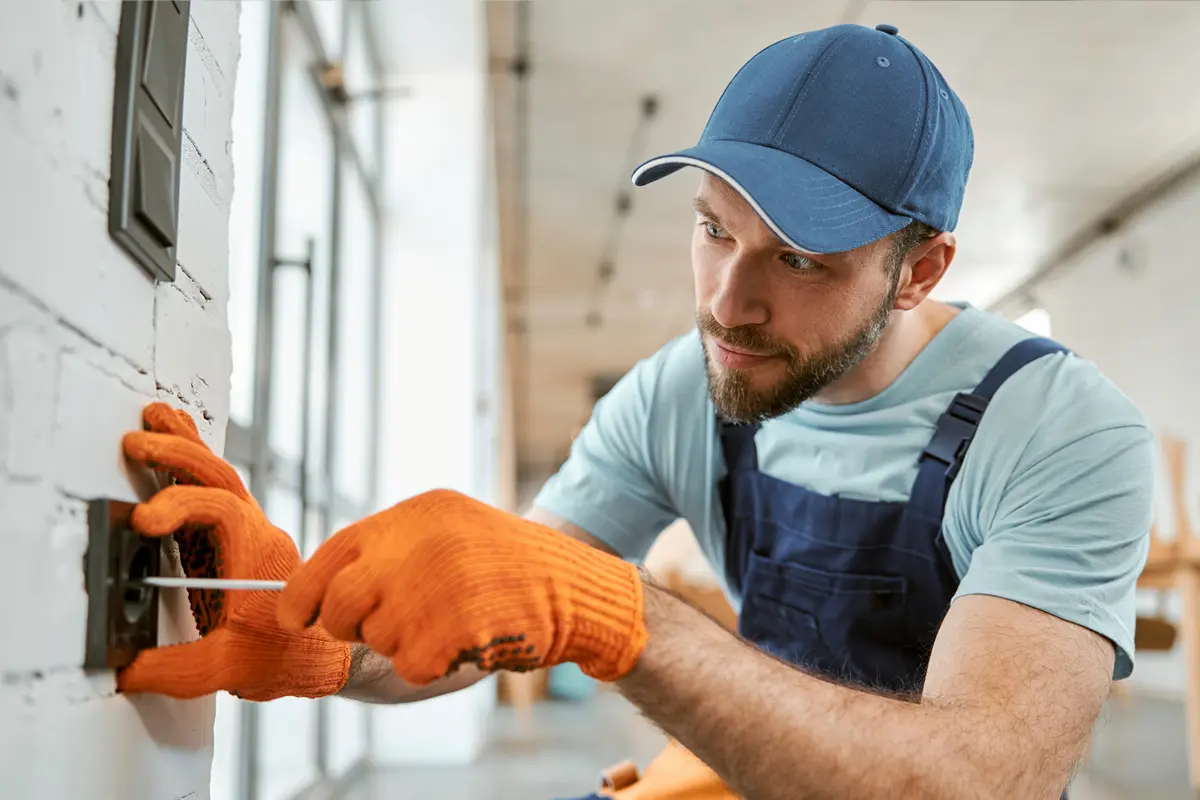 maintenance man fixing something