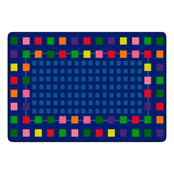 Flagship Carpets Rebordered Squares Carpet, Rectangle