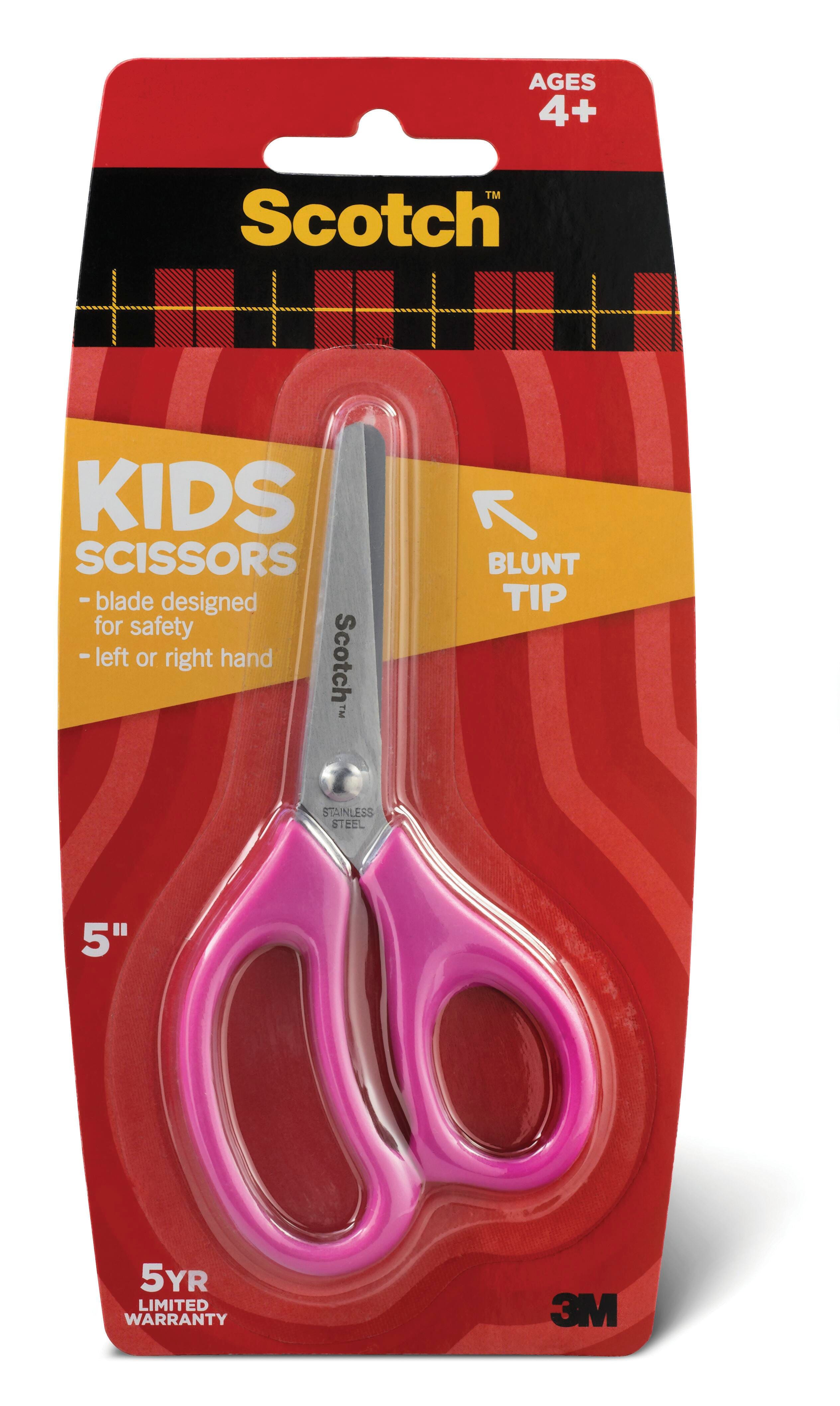 Scotch Blunt Tip Kids Scissors, 5 Inches, Stainless Steel Blade, Assorted Colors, Item Number 1401994