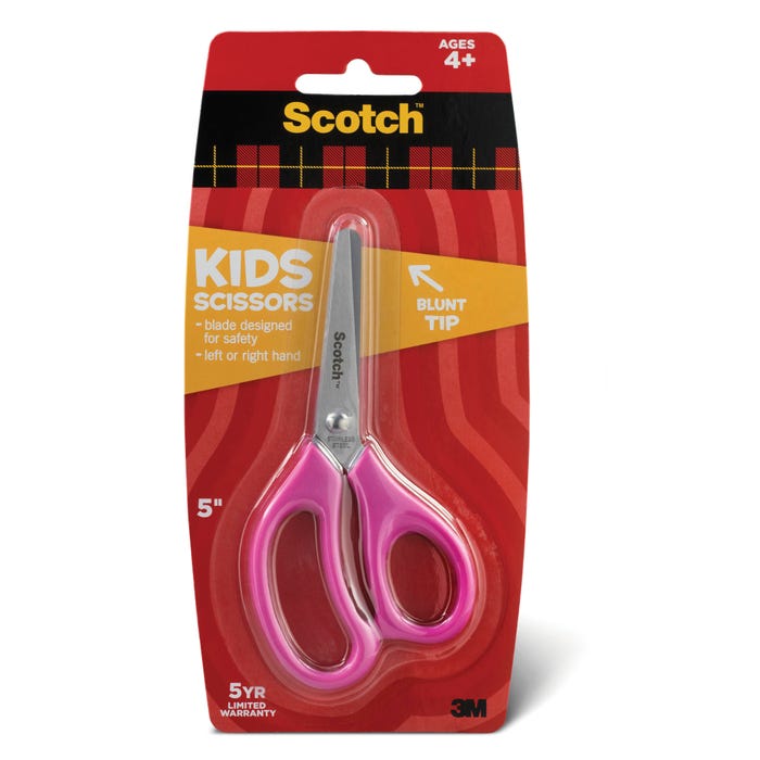 Scotch Blunt Tip Kids Scissors, 5 Inches, Stainless Steel Blade, Assorted Colors