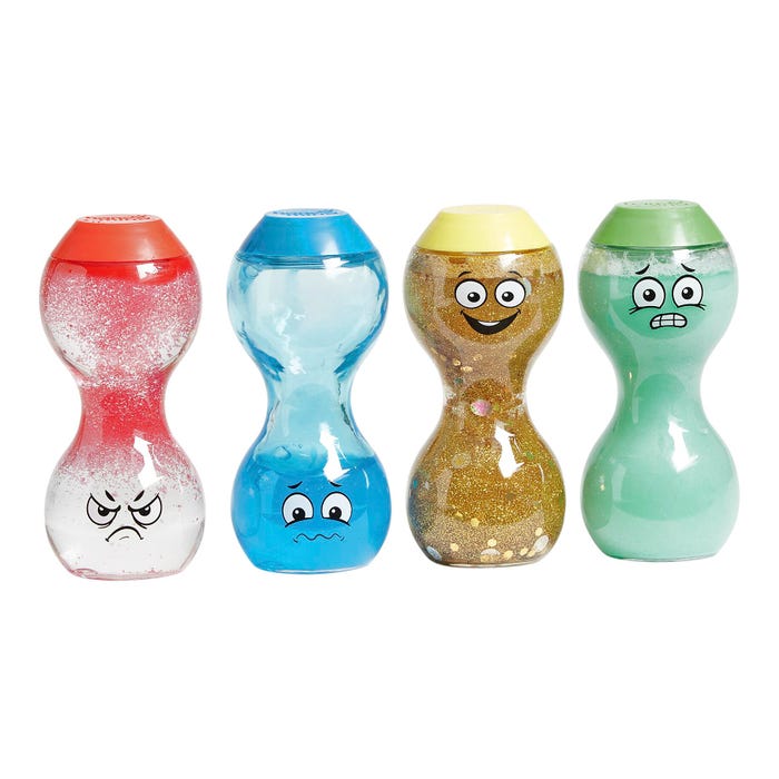 Hand2Mind Express Your Feelings Sensory Bottles, Set of 4
