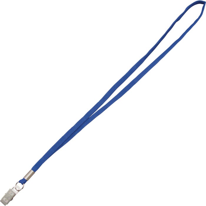 Advantus Lanyards, w/Metal Clip, 3/8 Inches Thick, 36 Inches L, 100/Box, Blue