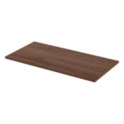Lorell Quadro Sit Stand Station Laminate Tabletop, 48 x 24 Inches, Walnut