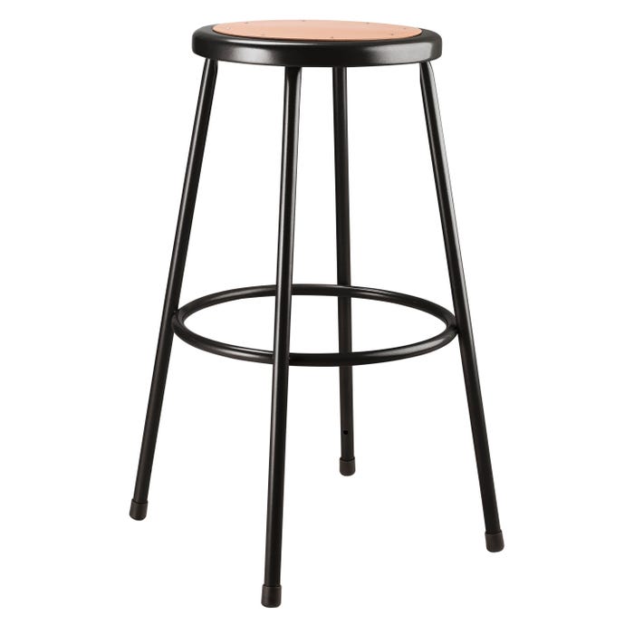 National Public Seating Heavy Duty Steel Stool, 30 Inch Height, Black