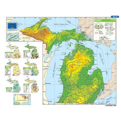 Michigan Desk Maps, Pack of 30
